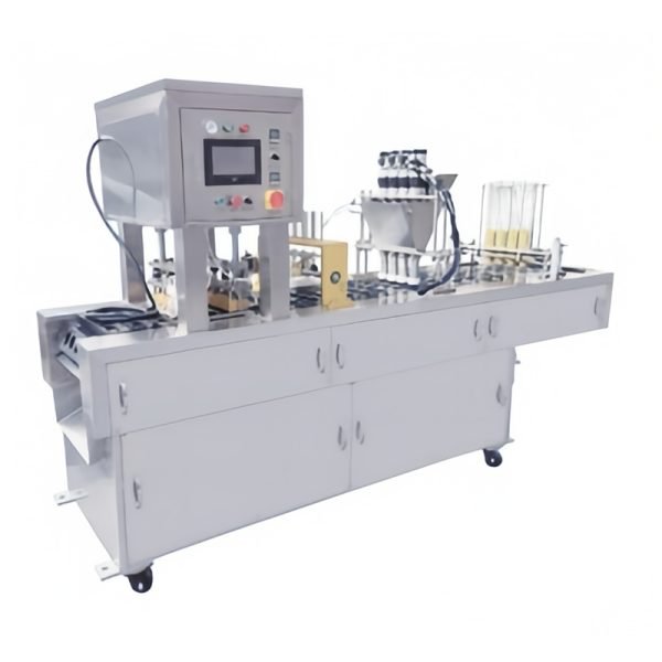 Coffee capsule filling and sealing machine